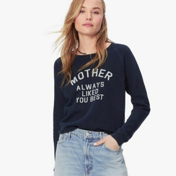 MOTHER Tops - MOTHER The Square Mother Always Liked You Best Sweatshirt Size Small